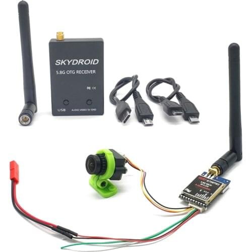 5.8G FPV Receiver UVC Video Downlink OTG VR Android Phone with 600mw transmitter and CMOS 1200TVL Camera fpv for RC