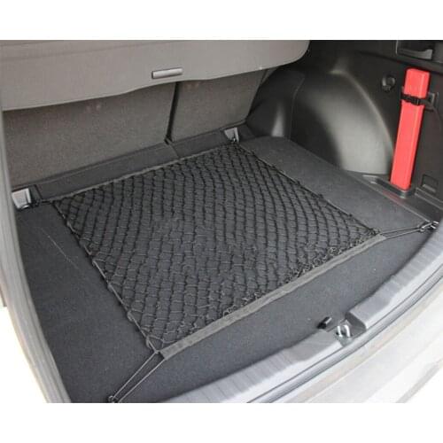 Durable Car Rear Cargo Trunk Storage Net Bag Car Boot String Bag Elastic Mesh Net 70*70cm