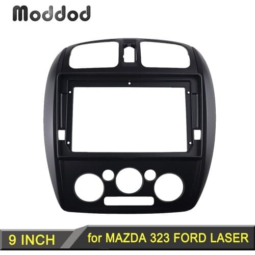 9 Inch Radio Frame for MAZDA 323 HAIMA FREEMA FORD LASER 2002-2008 MANULA AC Dash Installation Trim Kit Android Audio GPS Fascia