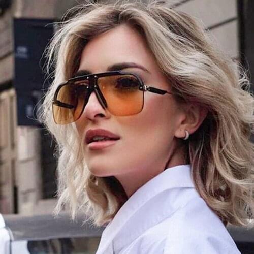 Pilot Women Men Sunglasses Gray Tan Orange Lens UV400 Eye Protection Girl Sexy Ladies Fashion Outdoor Eyewear