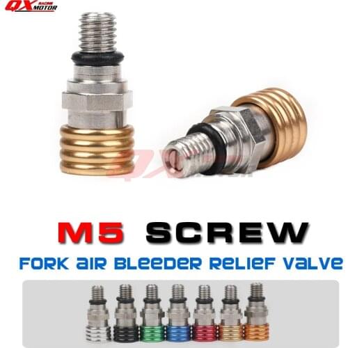 M5 Dirt Bike Motorcycle Motocross Fork Air Bleeder Relief Valve For RM125 RM250 RMZ250 RMZ450 RMX450 DR250 DRZ400