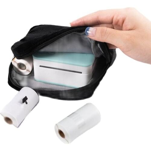 Label Printer Storage Bag Suitable For M02/m02s/m110/m02 Pro Thermal Paper Roll Storage Bag