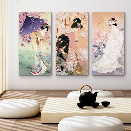 Japanese Ukiyoe Maid for Pictures Canvas Posters and Prints Wall Pictures for Bedroom Living Room Print Home Decoration Painting