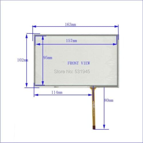 ZhiYuSun NEW Resistive tinch touch screens 7 inch 4 lines touch screen 163* 102mm screen XWT264 GLASS