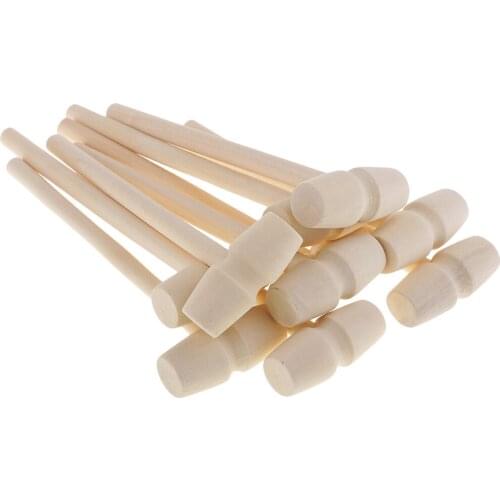 10pcs Mini Hammer Chocolate Breaker Lightweight Small Mallet Wooden Hammer Cracking Seafood Wooden Crab Lobster Mallets