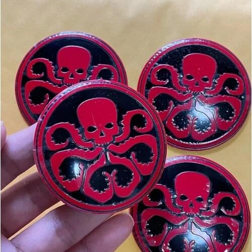 4x Hydra Auto Wheel Center Hub Caps Cover Badges Emblems Decals Stickers Car Accessories