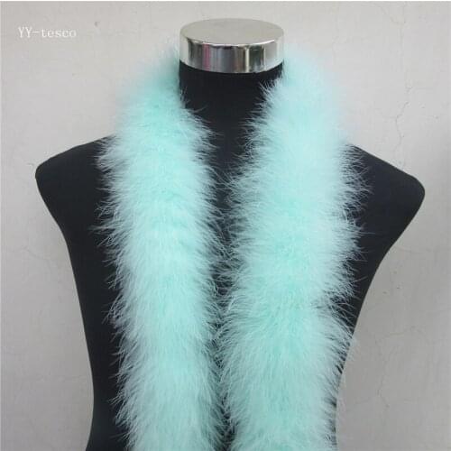 50g green fluffy feather boa super quality 10 meters long dyed turkey feather boa for party/carnival costumes/party boa shawl
