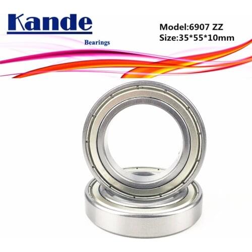 6907 ZZ 4pcs 35x55x10 ABEC-1 6907ZZ Thin Section Deep Groove 6907 Ball Bearing 61907