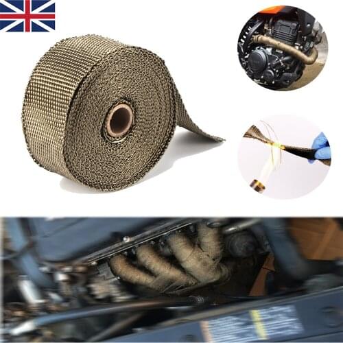 AOZBZ 15M TITANIUM HEAT WRAP EXHAUST MANIFOLD BLACK INSULATING TAPE+10 CABLE TIES 30CM Heat Resistant Insulating Tape