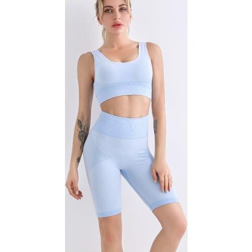 Seamless Yoga Set Gym Clothing Workout Crop Top Women Tracksuit Gym Set High Waist Sports Bra Outfit Yoga Fitness Suit