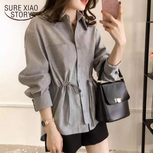 Spring New Plus Size 4XL Pure Cotton Long Sleeve Blouse Female Loose Slim Korean Casual Women Tops Blusa Mujer De Moda 8986 50