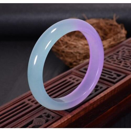 Natural Jade Bangle Charm Bracelet Fashion Womens Jewelry Hand Carved Round Bangle for Men Women Jadeite Accessories