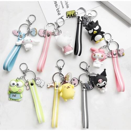Cartoon Cute Cat Penguin frog Doll Keychains Women Girls Charm Bags key chain Accessories Pendant Car New Key ring 2020 NEW
