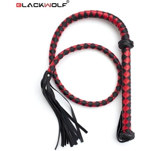 BLACKWOLF Spanking BDSM Bondage Whip Fetish Flirting Flogger Adult Toys Games Whips Sex Toys for Couples Erotic Products