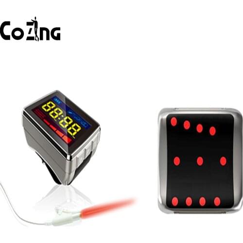 COIZNG 650nm Laser Therapy Watch For Diabetes Rhinitis Cholesterol Hypertension Cerebral Thrombosis Physiotherapy Apparatus