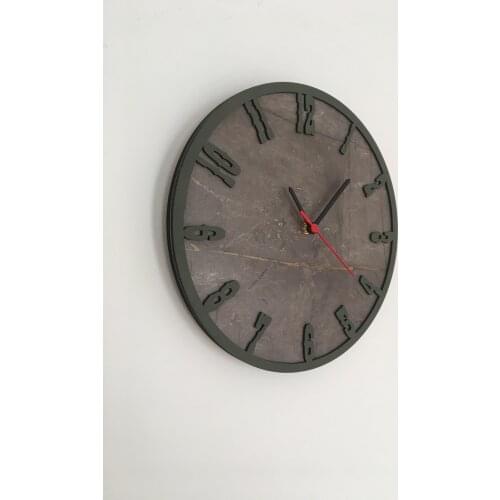 North Designed the Gordian Mildew Green Decorative Wall Clock 30 Cm