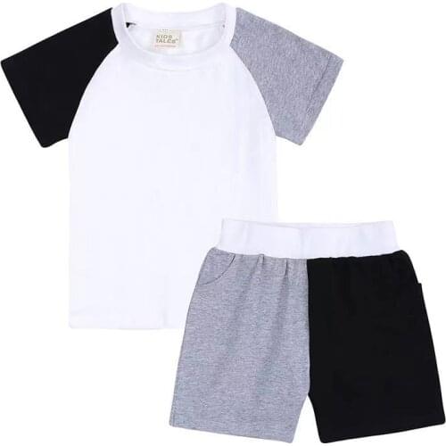 Kids Tales Baby Shorts 2021 Summer New Arrival Children Lounge Set Boys Girls Loungwear Cotton Babywear