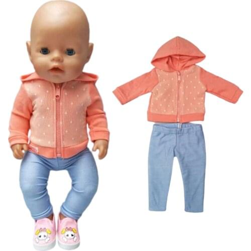 18 Inch Doll Clothes Daily Outfit Set Fit for 43cm Baby Doll Clothes Children Baby Gifts