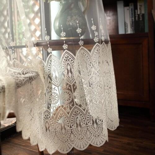 European High-end Embroidery Simple Joker Tulle For Living Dining Room Bedroom