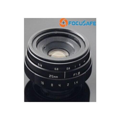 Focusafe 25mm C Mount Mirrorless Camera Lens APS-C Camera Lens for Mirrorless Camera