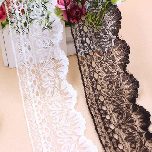Fashion Widen Flower Embroidered Lace Edge Trim Ribbon Wedding Applique DIY Sewing Craft