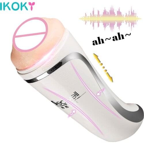 Man Masturbation Cup Vagina Real Pussy Women Voice Vibrator Sex Toys For Men Male Masturbator Silicone Toyes Machine Adults Shop