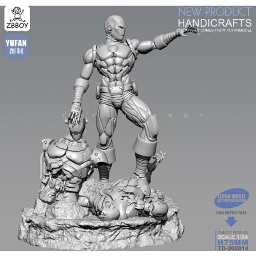 1/24 Resin Figure Kits resin Soldier Model self-assembled 75MM TD-202014