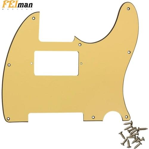 Pleroo Guitar Accessories Pickguards With 8 Screws For American Standard PAF Humbucker Tele Telecaster Guitar Scratch Plate
