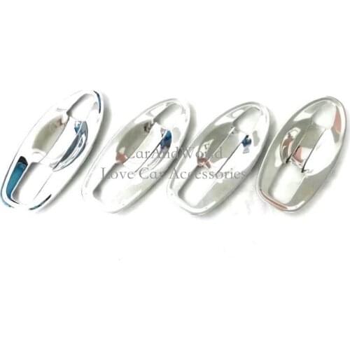 Stainless Steel Sticker For 2017-2019 Nissan Navara Np300 Side Door Handle Cover Door Bowl Frame Trims Car Styling Accessories