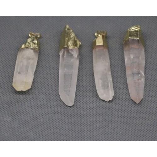 New Quartz Pendant Angel Cluster Aura Titanium Druzy Quartz Crystal Point Pendant Bead Gold Electroformed Dryzy Pendant