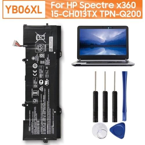 Original Replacement Laptop Battery YB06XL HSTNN-DB8H For HP Spectre x360 15-CH013TX TPN-Q200 HSTNN-DB8H YB06084XL 84.08Wh