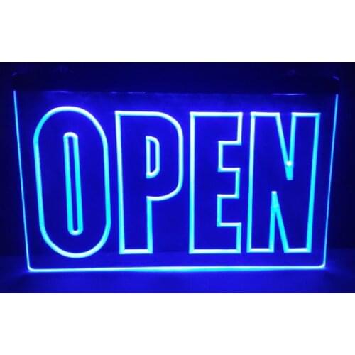 OPEN Display Cafe Business NEW carving signs Bar LED Neon Sign