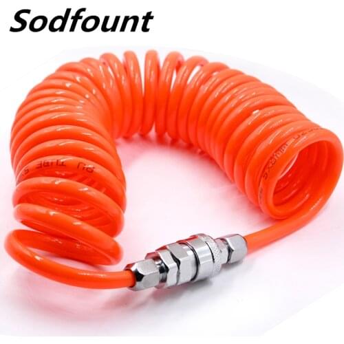 3M 6M 9M 12M 15M Pneumatic Polyurethane Air Compressor Hose Tube High Pressure 8*5mm 10*6.5 12*8mm Telescopic Spiral Pipe Tool