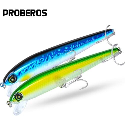 PROBEROS Minnow Hard Fishing Lure 17.5cm 29g Laser Bass Wobblers #1/0 BKB hook Crankbait Wobblers Trolling Bait Fishing Tackle