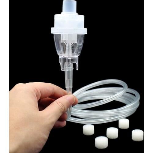 Atomizer Soft Tube Filter Sponge&6ml Atomized Cup Air Compressor Nebulizer Inhaler Catheter Medicine Bottle Nebulizer A Set