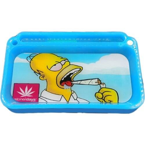 LED Tobacco Rolling Tray Mini Glowing Hand Cigarettes Roller Plate USB Charging Lights Up Smoke Accessories Gift for Women Men