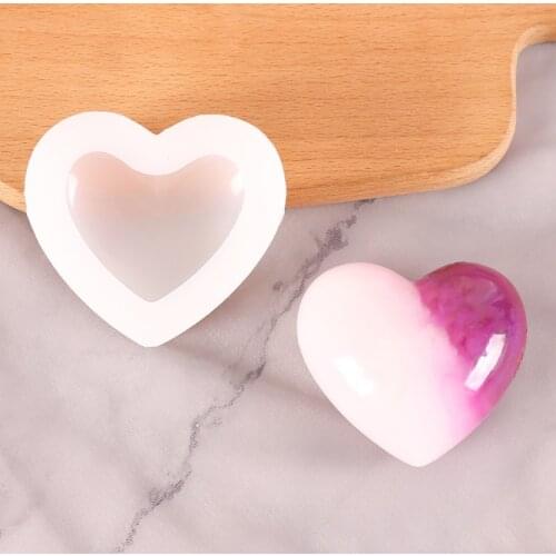 Heart-shaped Silicone Mold DIY Fondant Chocolate Dry Pez Mold High Mirror Resin Jewelry Mold