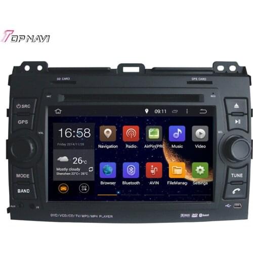 Topnavi 7'' Quad Core Android 6.0 Car DVD Play for Toyota Prado 2002 2003 2004 2005 2006 2007 2008 2009 Radio Stereo GPS