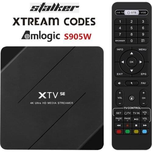 5pcs MEELO PLUS XTV SE Stalker Android 9.0 Smart Tv Box 2GB 16GB ROM Amlogic S905W XTREAM Codes Set Top Box 4K HD Media Player
