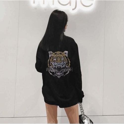 High quality Casual Diamond stone Coats weatshirt pullover streetwear Tops Hoodies women clothing 2021