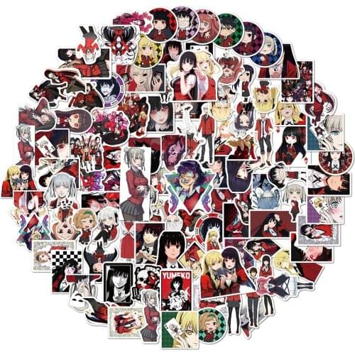 10/50/100pcs Japanese anime Kakegurui Stickers for DIY Scrapbooking Phone Luggage Suitcase Bike Guitar Sticker Toys For Children