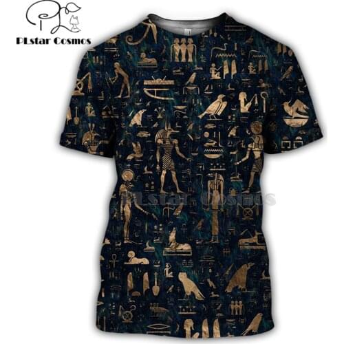 All Printed Mysterious retro ancient Horus Egypt 3d t shirts tshirt tees summer funny short sleeve Halloween cosplay apparel