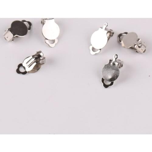10pcs diy Jewelry Accessories Handmade Material Ear Accessories Accessories Earless Ear Clips Hanging Holes Ear Clips