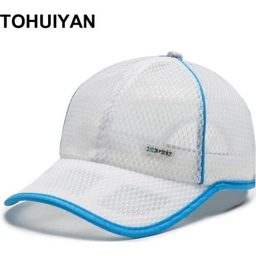 Brand New Summer Mesh Hat Hip Hop Curved Baseball Caps Men And Women Outdoor Sunshade Snapback Hats For Male Casquette Homme