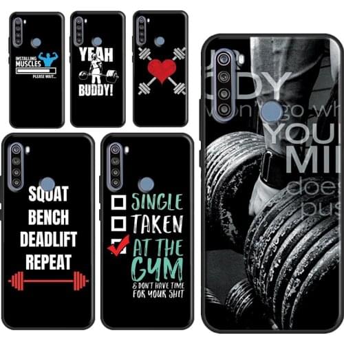 Bodybuilding Gym Fitness Quotes Phone Cover For Xiaomi Redmi Note 9 Pro 8 7 8T 9S 7A 8A 9A 9C 9T K40 Redmi Note 10 Case
