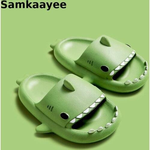2-18y Children Slippers Kids Sandals Mules Clogs Summer Baby Boys Girls Flats Shoes Cartoon Shark Soft Bottom Beach Flip Flops