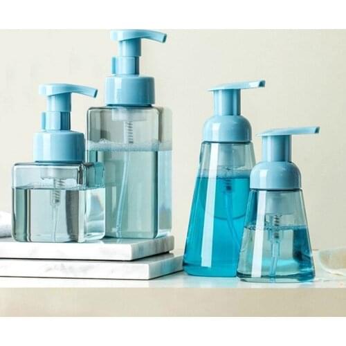 Sunshine Soap Bottle Foaming Lotions Refillable Bottle Portable Spray Pressure Liquid Container Flower Pump Head