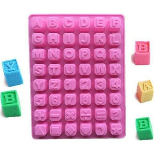 Chocolate Silicone Cake Mold Ice Cube Candy Soap 26 English Alphabet Letters Pan Decorating Tools
