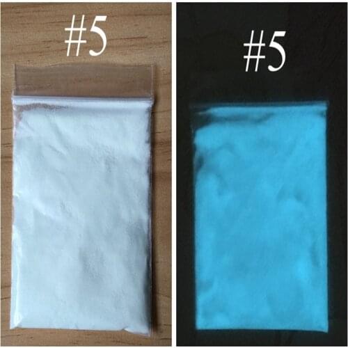50g/lot Hot Sale Sky-blue Color Phosphor Pigment Luminous Powder Coating DIY Photoluminescent Dust,Glow in Dark powder for nail