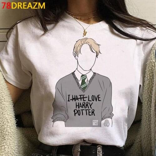 Draco Malfoy tshirt summer top women kawaii grunge print aesthetic top tees harajuku kawaii plus size